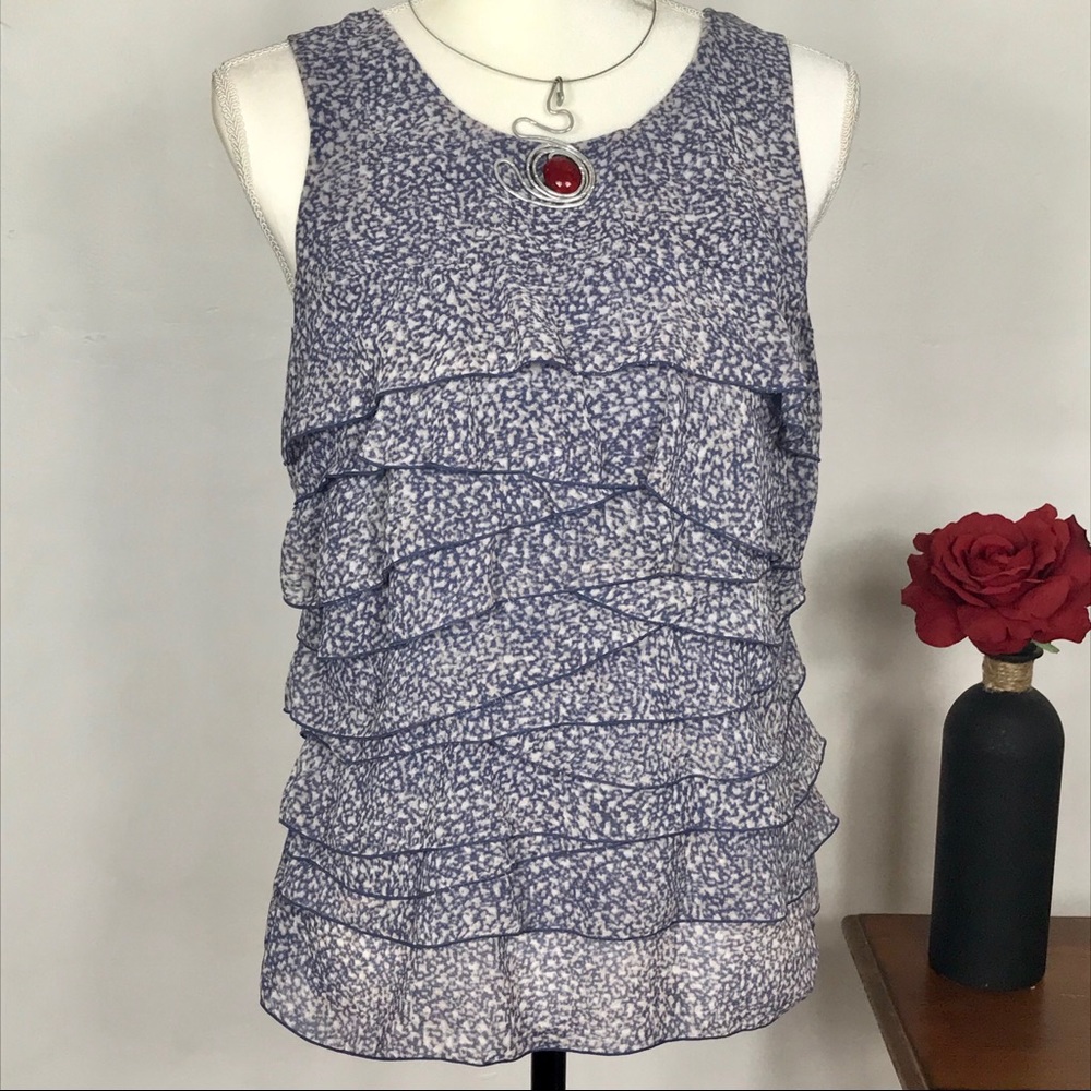 Ann Taylor Small Petite Ruffled Top